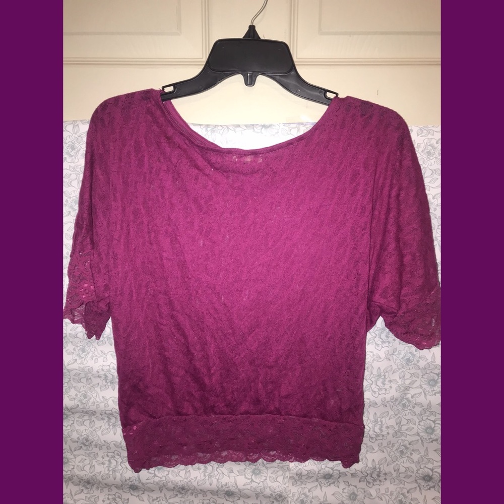 Magenta Lace Shirt